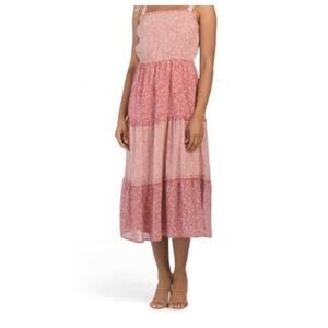 Sincerely Jules Women’s Tiered Boho Midi Dress NWT Size XS Romantic Floral Dress